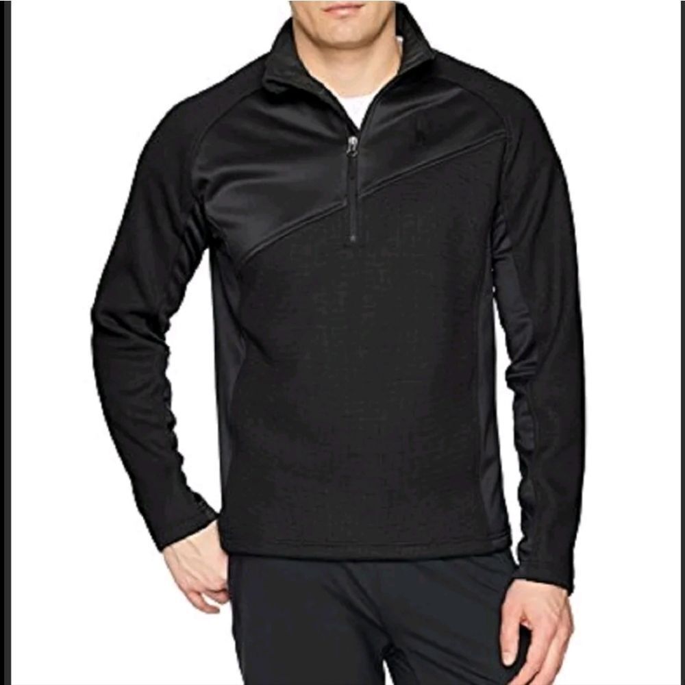 NEW Spyder black and red Verger 1/4 zip Outbound Stryke jacket pullover M